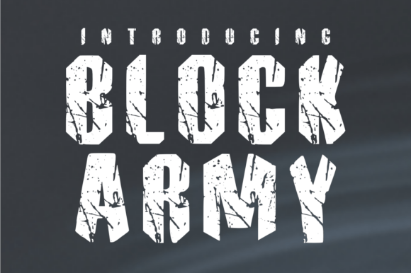 Block Army: Command Attention with Rugged Typography