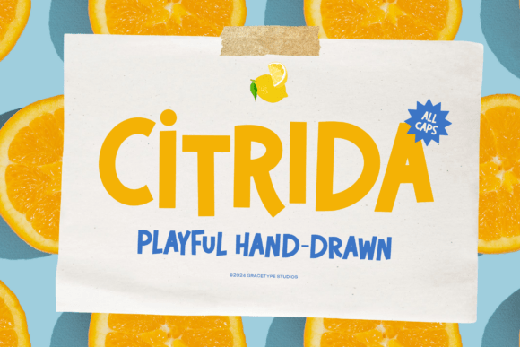 Citrida: A Zestful All-Caps Display Font for Vibrant Designs