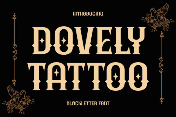 Dovely Tattoo: Bold Typography with Romantic Rebellion