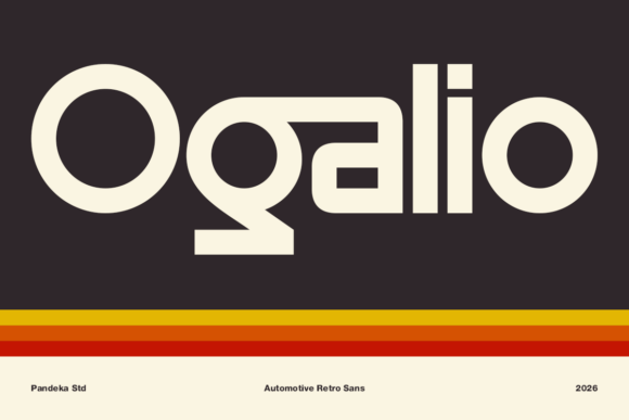 Ogalio: Retro Font for Automotive Branding